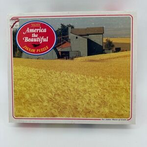 Golden America the Beautiful Jigsaw Puzzle Amber Waves of Grain 500 Piece 4652